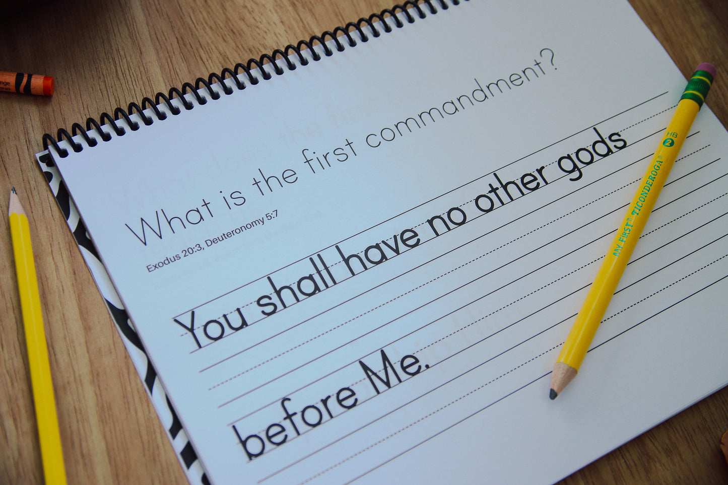 The Commandment Catechism Print Copywork